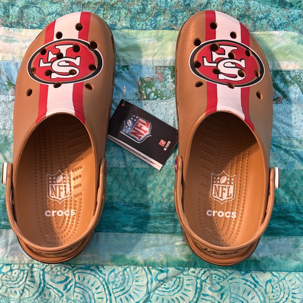 Men’s 49er crocs 
Size 11, brand new with tags and flair